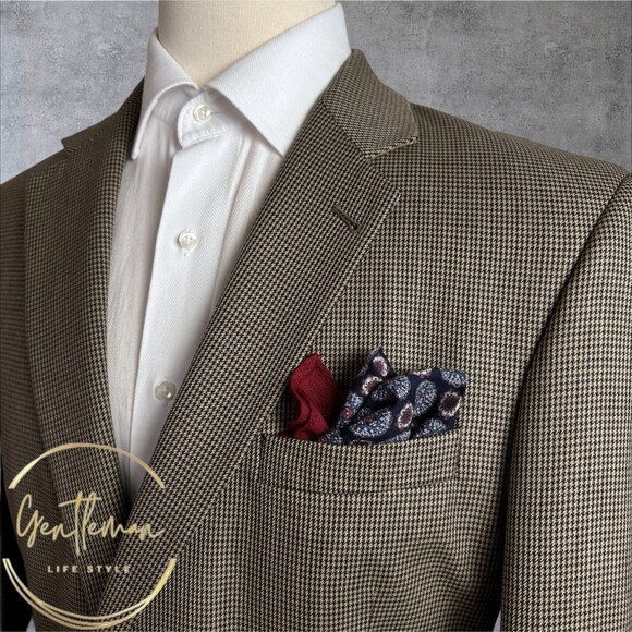 JOS A BANK Men's 43L Brown/Tan Wool Blazer Sport Coat 2-Button Jacket Suit - Picture 4 of 12